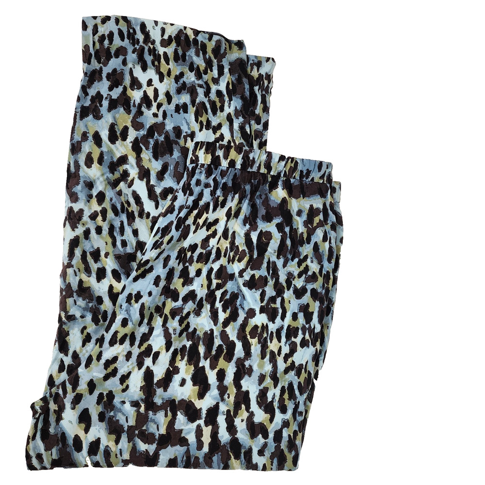 Chico’s Womens Animal Luster Drape Wide Leg Size 3 US 16 Pull On Elastic Waist - Picture 3 of 10